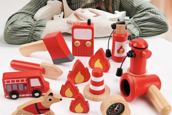 pompiers jouets en bois pour enfants un jeu qui stimule l'imagination