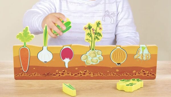 Puzzle 3D bois va faire découvrir le monde souterrain des légumes a vos enfants