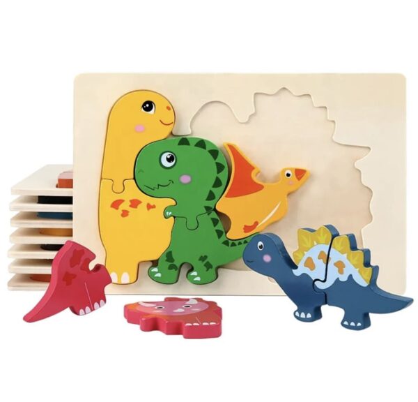 Puzzle jurassique en bois – Image 2