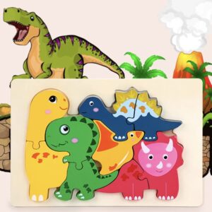 Puzzle jurassique en bois un puzzle dinosaure pour les enfants.