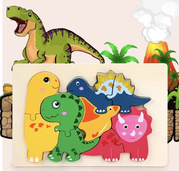 Puzzle jurassique en bois un puzzle dinosaure pour les enfants.